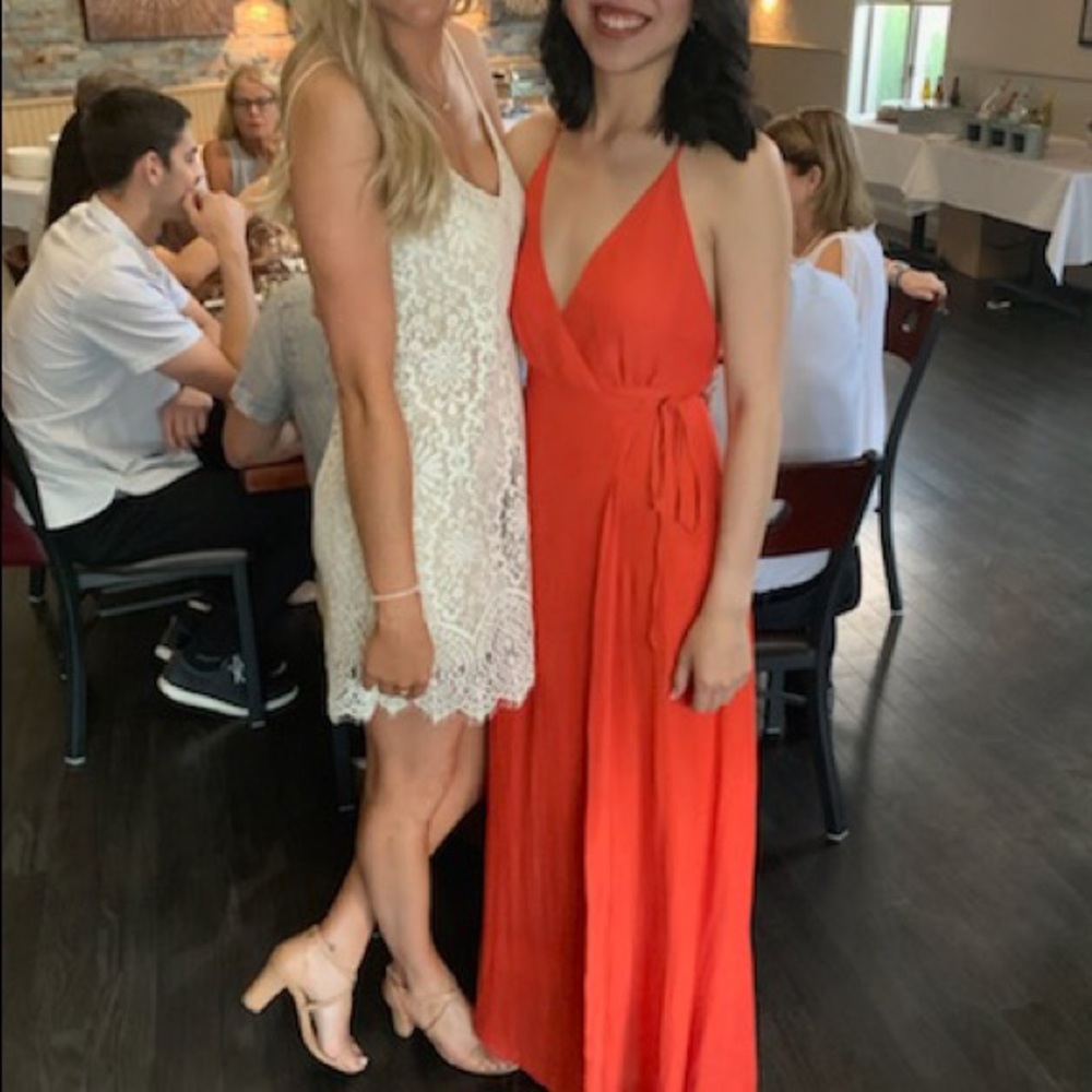 Cream lace minidress